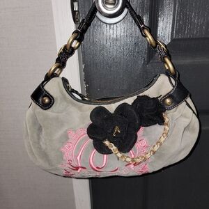 Juicy Couture Black and Pink Shoulder Bag